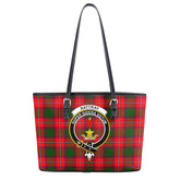 Rattray Modern Tartan Crest Leather Tote Bag